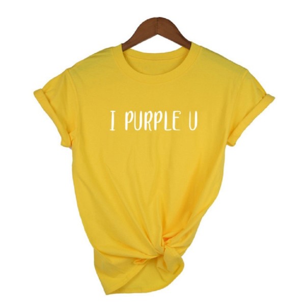 Dames T-shirt met opdruk B320 geel XXS