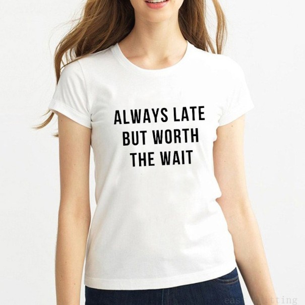 Dames T-shirt met opdruk B362 wit S