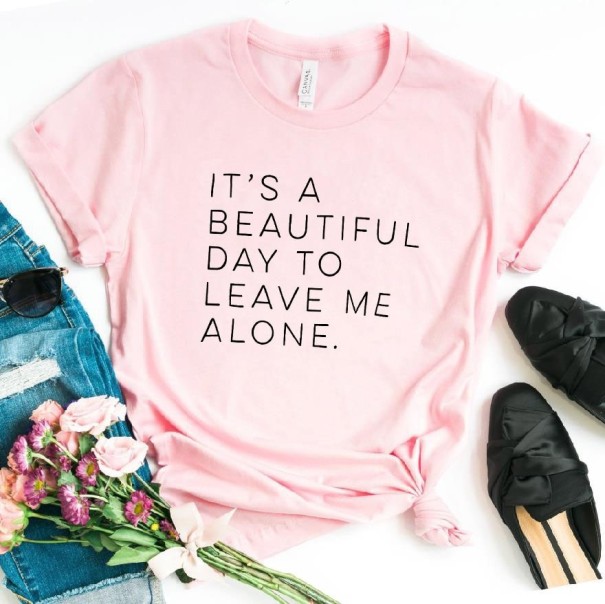 Dames T-shirt met opschrift B73 roze S