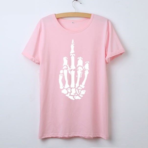 Dames T-shirt met skeletmotief M 3