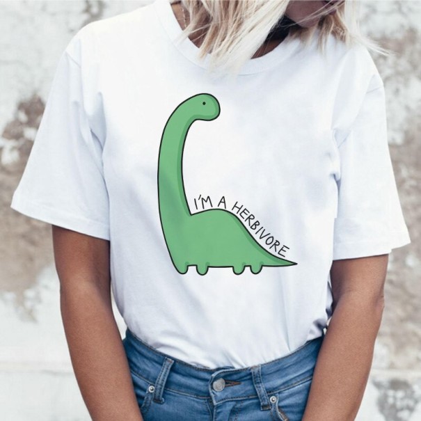 Dames T-shirt met veganistisch motief XS 21