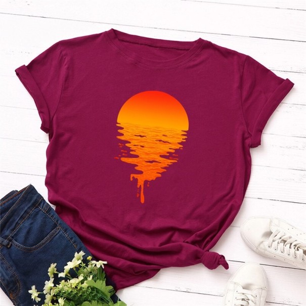 Dames T-shirt met zonsondergangprint 4XL 9