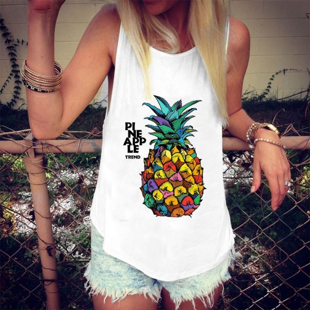 Dames tanktop met fruitprint