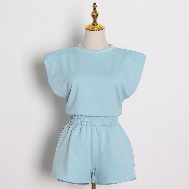 Dames top en short B1116 turquoise