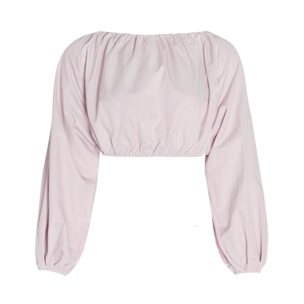 Dames top met blote rug lichtroze L