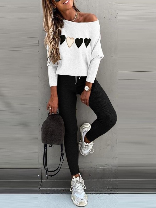 Dames top met lange mouwen en broek B1007 M 2