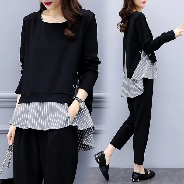 Dames top met lange mouwen en broek B1173
