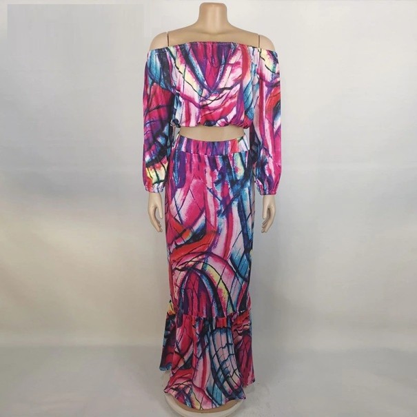 Dames top met lange mouwen en rok B1041 XL