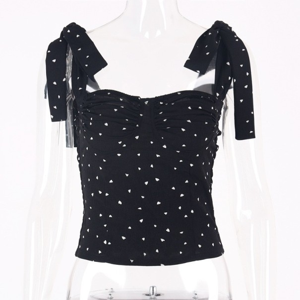 Dames top met stippen XS