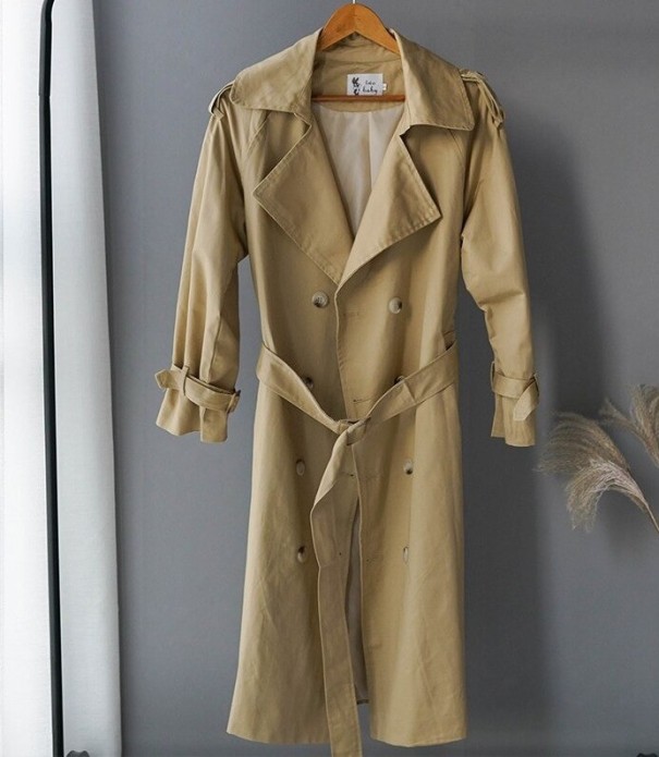 Dames trenchcoat A1870 beige L
