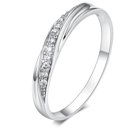 Dames trouwring met zirkoon J1223 zilver 9