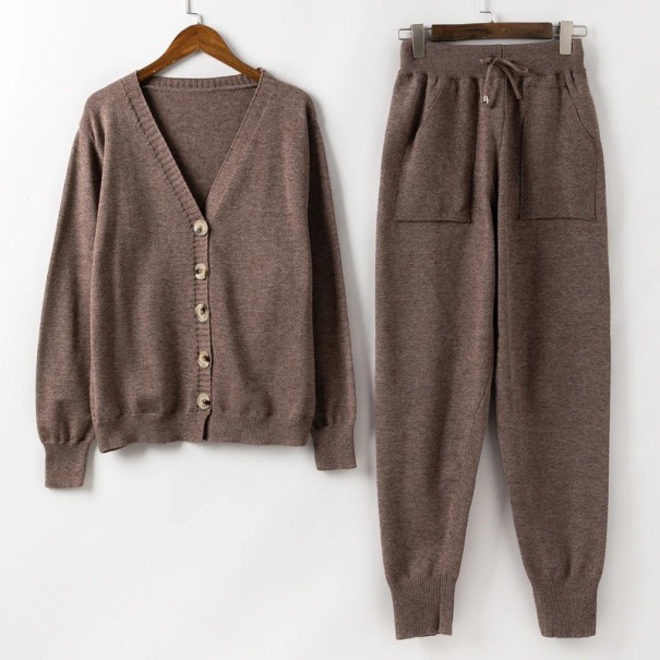 Dames trui en broek B879 bruin