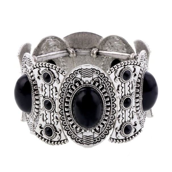 Dames vintage armband H555 zwart