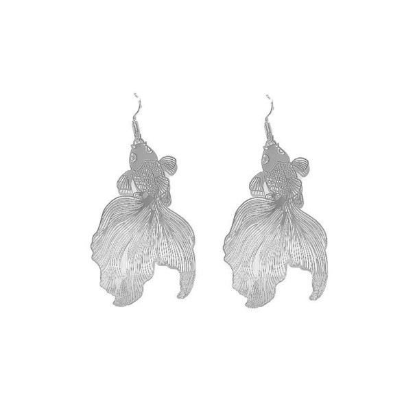 Dames vis oorbellen zilver