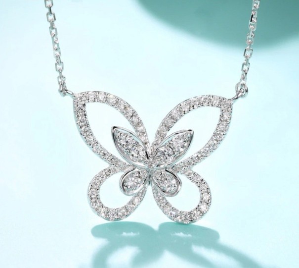 Dames vlinder ketting D831 1