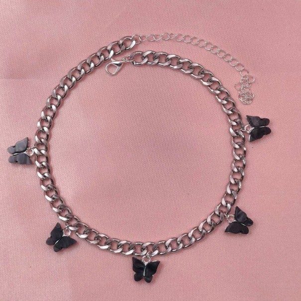 Dames vlinder ketting G745 13