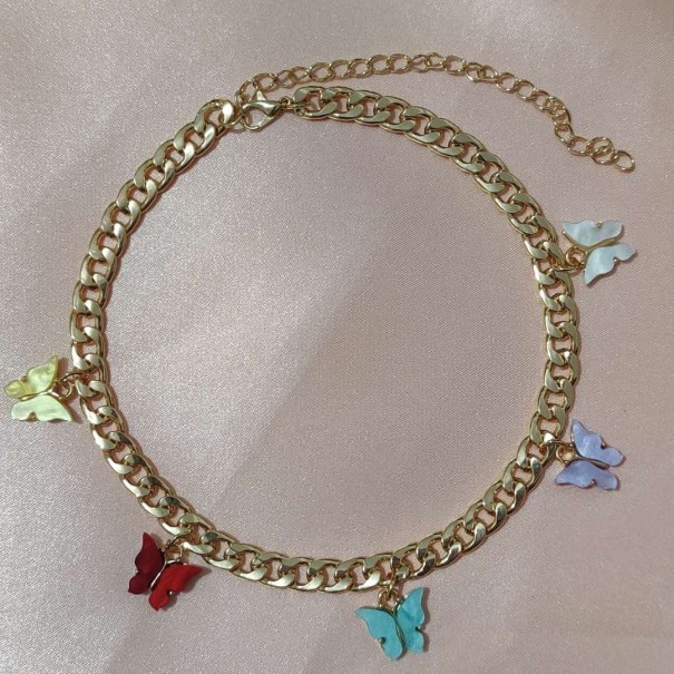 Dames vlinder ketting G745 1