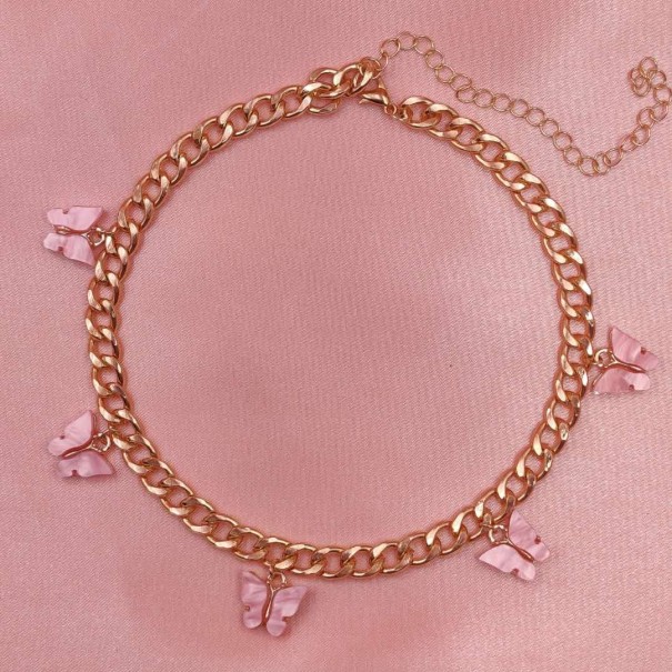 Dames vlinder ketting G745 5