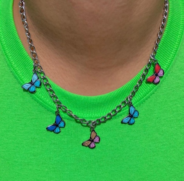 Dames vlinder ketting G760 1