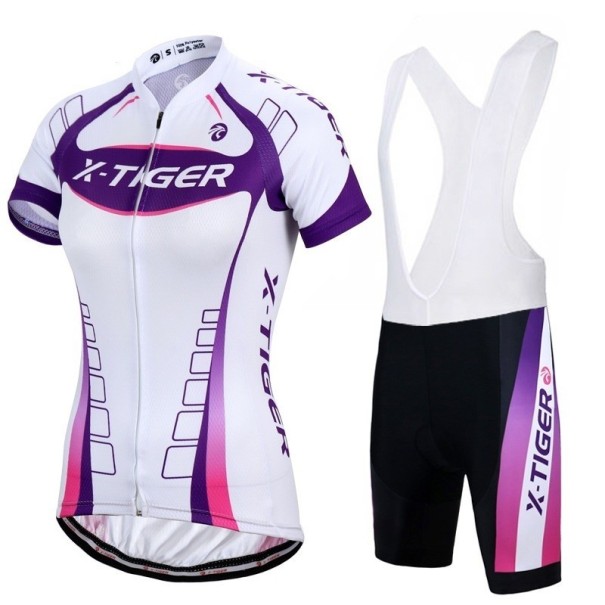 Dames wielershirt met korte broek L 3