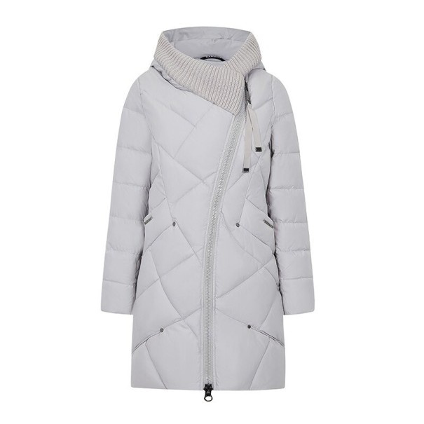 Dames winterjas A1863 lichtgrijs M