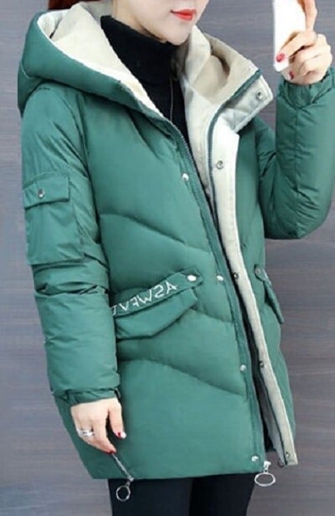 Dames winterjas B669 groen L