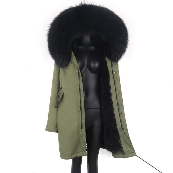 Dames winterjas met bont P1729 L 9