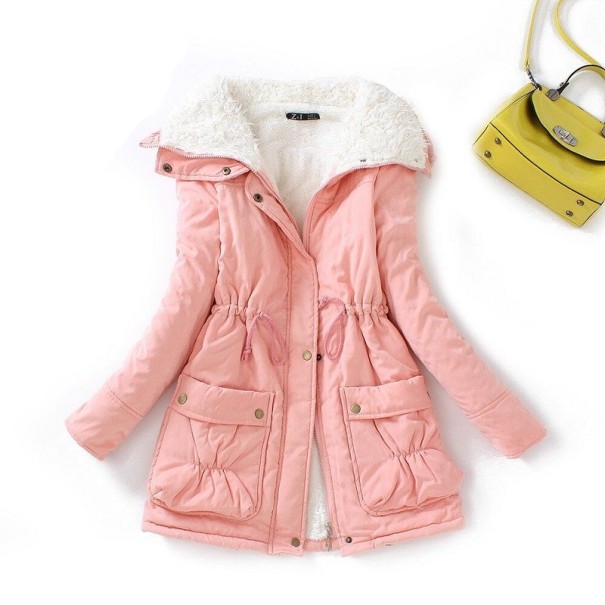 Dames winterjas P1480 roze M