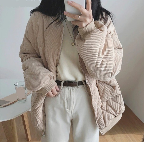 Dames winterjas P1655 beige M