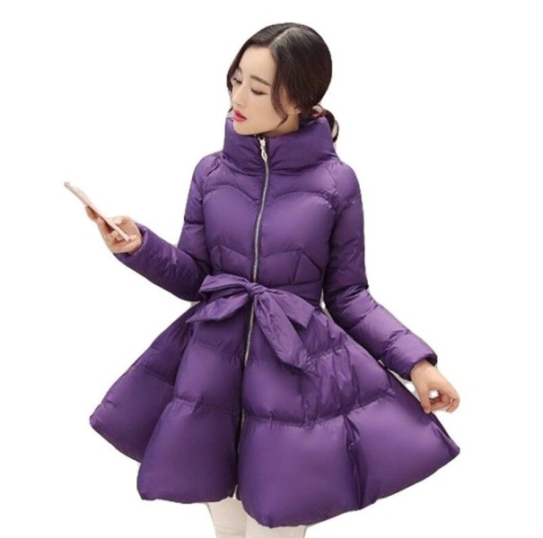 Dames winterjas P2230 paars XS