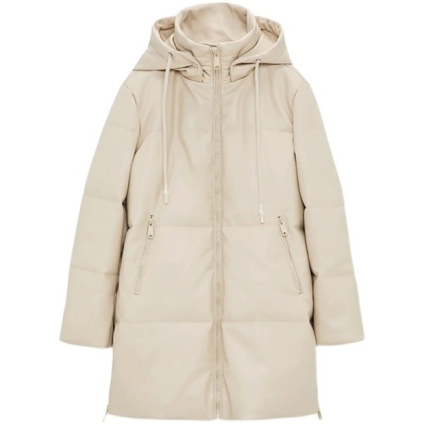 Dames winterjas P2245 beige M