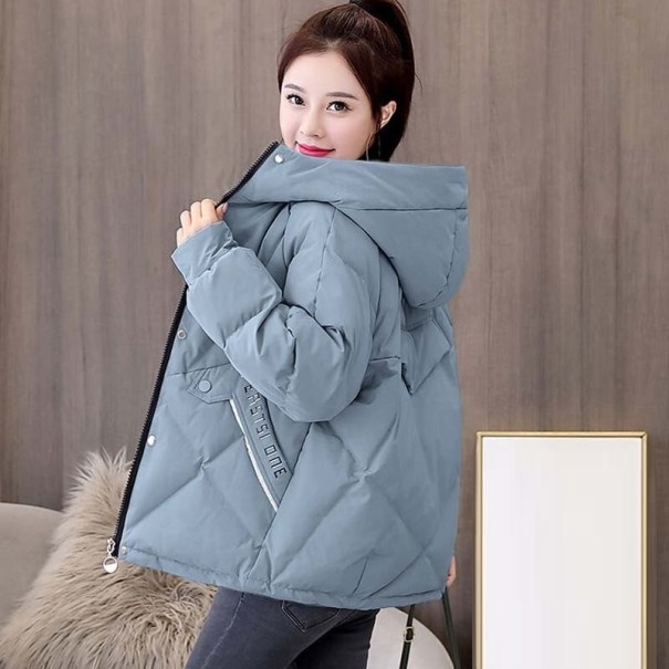 Dames winterjas P2296 blauw L