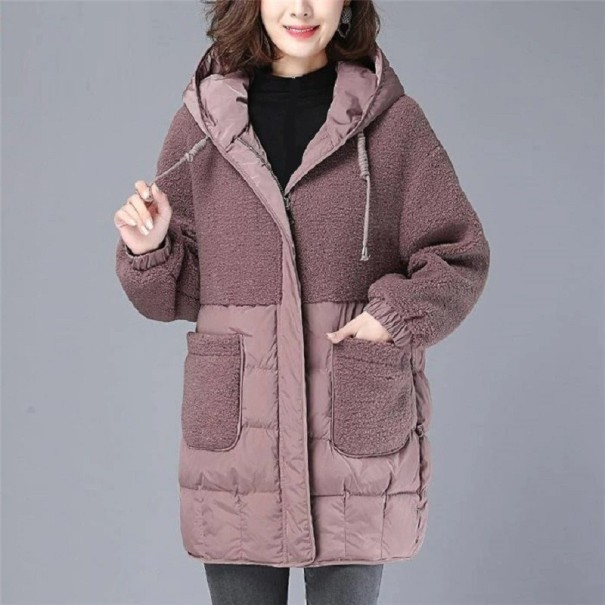 Dames winterjas P2361 oudroze L