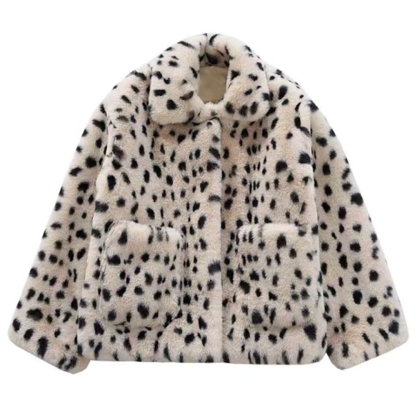 Dames winterjas van imitatiebont P2258 L