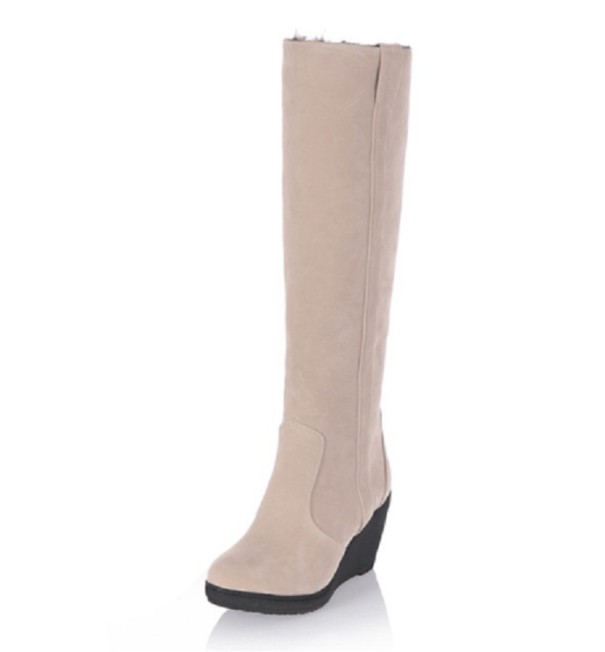 Dames winterlaarzen met bont A1 beige 42