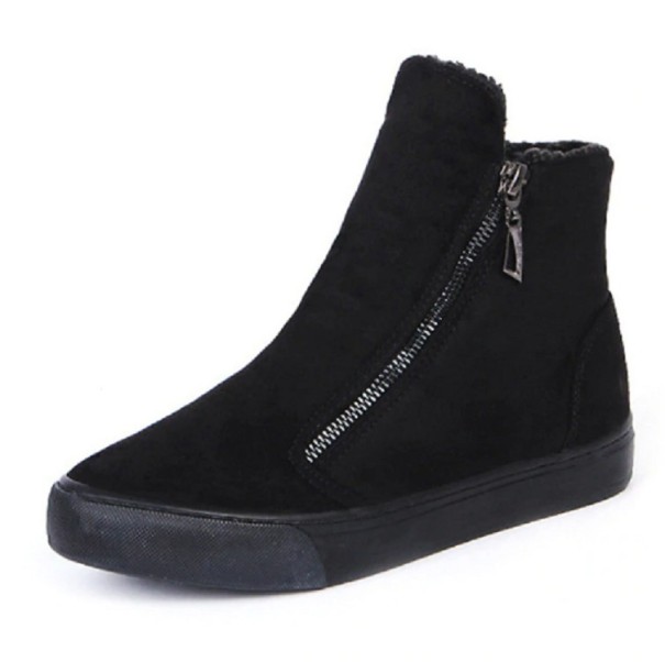 Dames winterlaarzen met rits J1809 zwart 35
