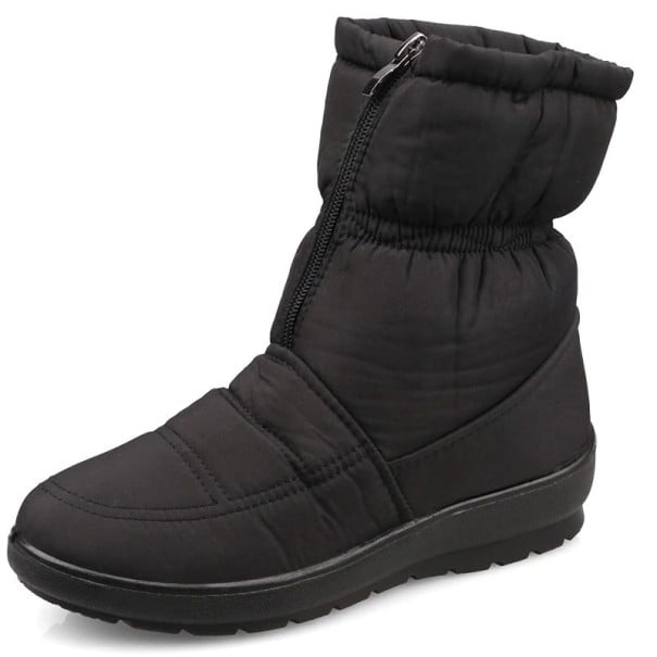 Dames winterlaarzen met voorsluiting J838 zwart 40