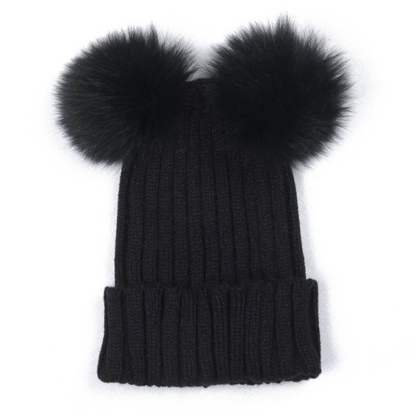 Dames wintermuts met pompons 3