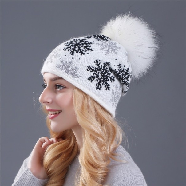 Dames wintermuts met sneeuwvlokken 4