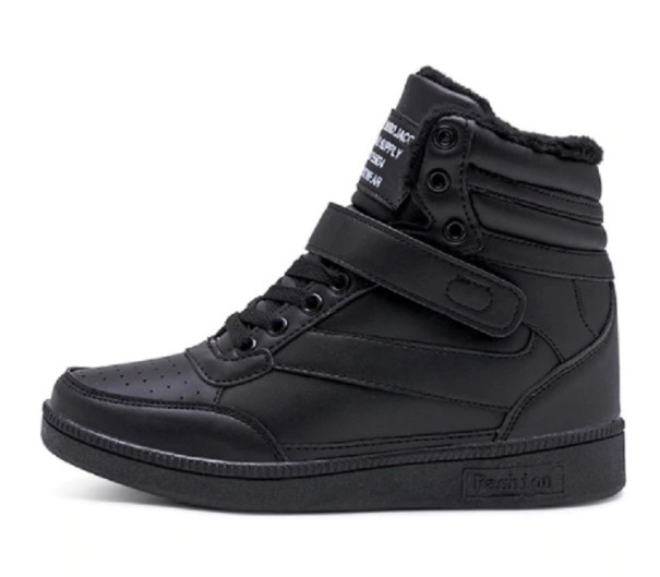 Dames wintersneakers Hoops met bont J2437 zwart 36