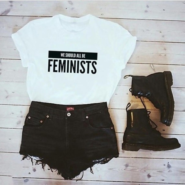Dames wit T-shirt met opdruk A802 L