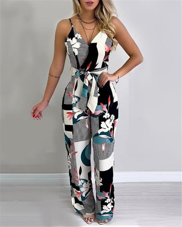 Dames zomer jumpsuit met bandjes A2028 S 2