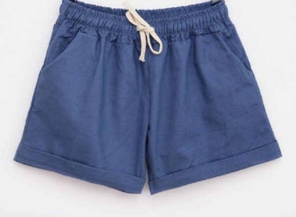 Dames zomer shorts J3265 blauw