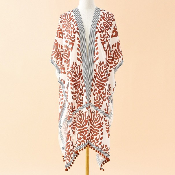 Dames zomerdeken P849 baksteenrood
