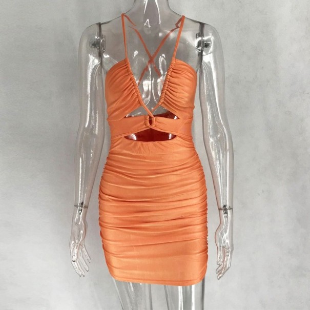 Dames zomerjurk Sara oranje M