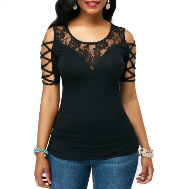 Dames zomertop, zwart M