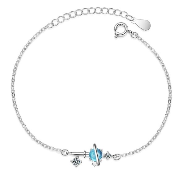 Damesarmband met blauwe kristal 2