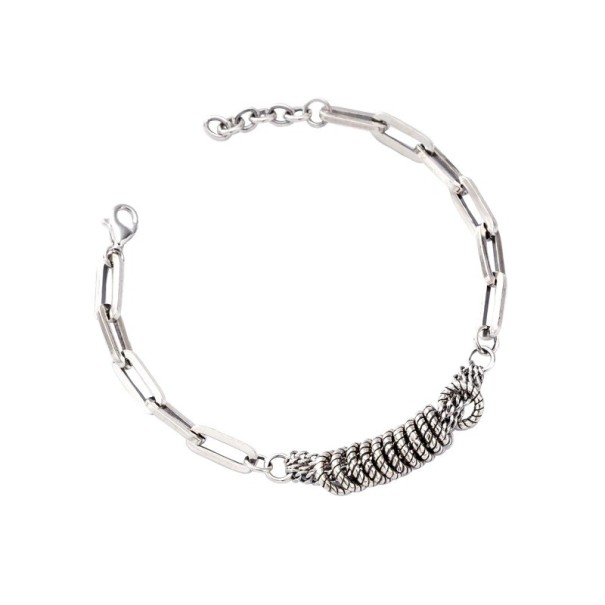 Damesarmband met grote schakels en ringen 1