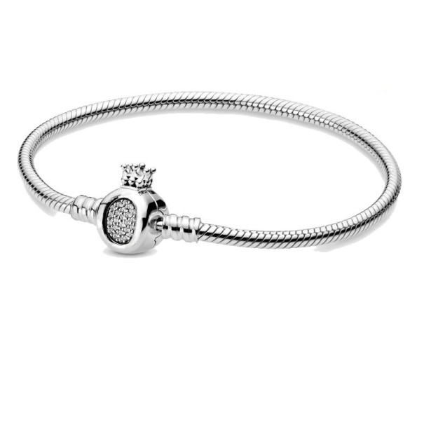 Damesarmband met kroon 17 cm