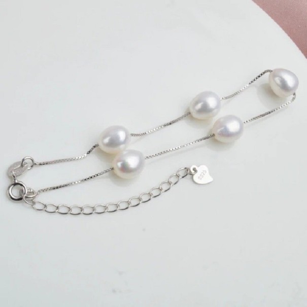 Damesarmband met parels A2447 wit 2
